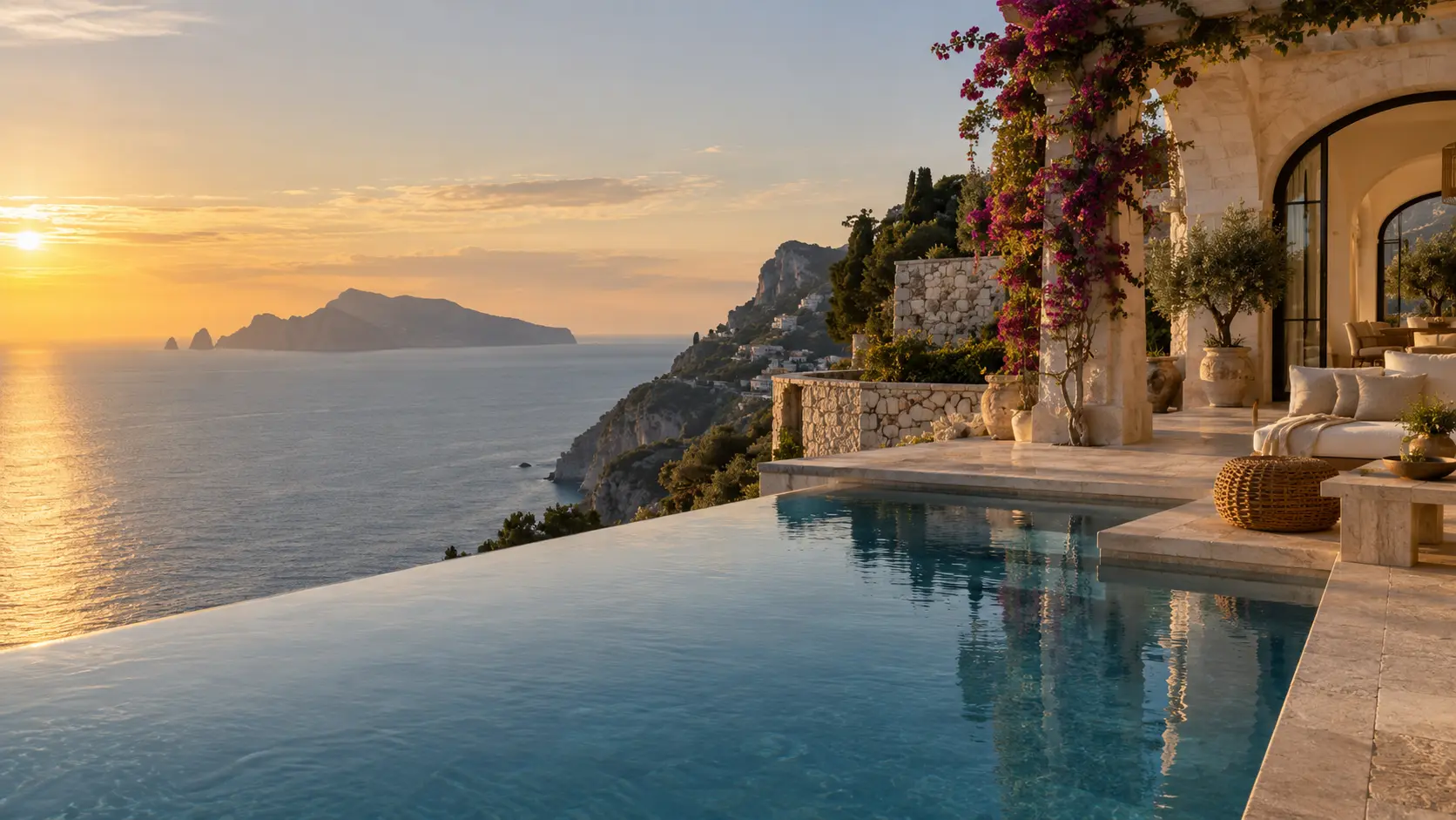 Private villa with infinity pool overlooking the Sorrento coastline